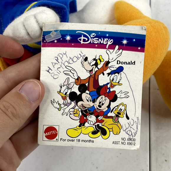 VTG Mattel Disney Donald Duck Plush Toy - Picture 5 of 8